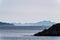 Sailboats and Cies Islands in Galicia at dusk, Spain