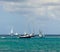 Sailboats competing in an annual competition in the grenadines