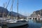 Sailboats dock at Lake Riva, Italy
