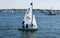 Sailboats in Fort Adams State Park on a sunny day