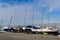 Sailboats in the Geneva harbor