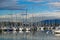 Sailboats in the Geneva harbor