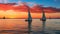 Sailboats gracefully gliding on the water