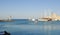 Sailboats in the harbor on the island of Rhodes in Greece