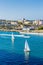 Sailboats and Jet Skis in San Juan