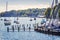 Sailboats on lake Starnberg