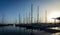 Sailboats in a marina