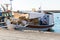 Sailboats at marina dock and bay in Chania/Crete