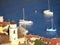 Sailboats on the mediterranean sea in Nice France