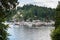 Sailboats in a Natural Harbour with a Forested Shore in Background