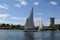 Sailboats on the Nile River, Egypt