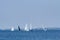 Sailboats on the Raritan Bay in New Jersey