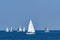 Sailboats on the Raritan Bay in New Jersey