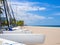Sailboats for rent at Fort Lauderdale beach in Florida