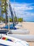 Sailboats for rent at Fort Lauderdale beach in Florida