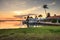 Sailboats in a riverway that leads to the ocean on Isle of Capri near Marco Island