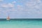 Sailboats sailing along the Atlantic coast, Cuba, Varadero