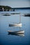 Sailboats in Scenic fishing village in Maine