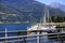 Sailboats, ships, in the small port of Colico, Lake Como, Italy