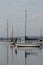 Sailboats on water with full reflection on the Cowichan Bay at Vancouver Island