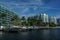 Sailboats and yachts at Aventura Marina in Miami, Florida