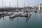 Sailboats yachts in the port of GijÃ³n