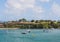 Sailboats and Yellow Channel Marker by French Fort