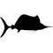 Sailfish icon on white background. marlin sea fish sign. symbol swordfish. flat style