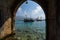 Sailing aka pirate ships around the fortress of Alanya.