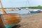 Sailing boast beached at Brancaster Staithe