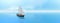 Sailing boat, 360 degrees effect - 3D render