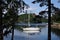 Sailing boat at anchor. Norway.