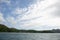 Sailing on a boat in the bay of coron, Philippine islands