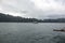 Sailing on a boat in the bay of coron, Philippine islands