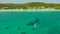 Sailing boat in blue sea. Boracay island Philippines.