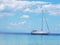 Sailing boat on a calm holiday sea