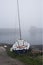 Sailing boat, Craster Harbour, Northumberland.