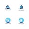 Sailing boat, Daily cruises, sea travel, vector logo-icon