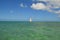 Sailing Boat with Crystal Clear Caribbean Waters