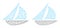 Sailing Boat Icons - Vector Triangle Mesh