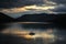 Sailing boat on Loch Earn in scottish Highlands