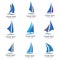 Sailing boat logo vector