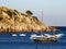 Sailing boat near the coastline