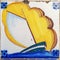 Sailing boat Portuguese old tile