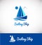 Sailing boat ship yacht yachting logo icon design