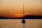 Sailing boat silhouette