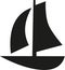 Sailing boat symbol