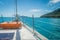 Sailing on a boat to the whitsundays island in Australia