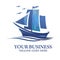 sailing boat Vector Logo