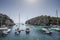 Sailing boats anchored in Cales Coves